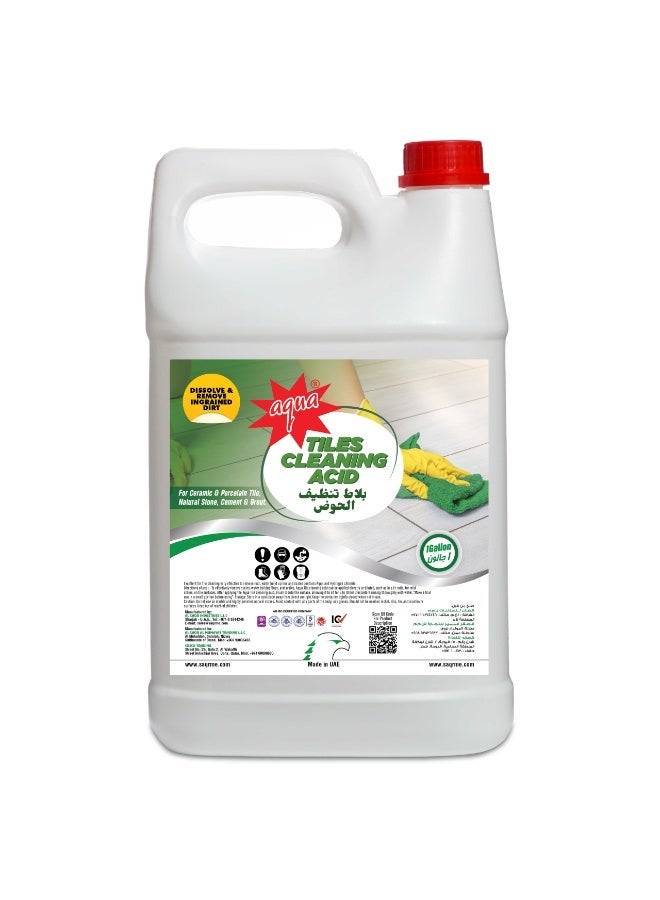 Aqua Tile Cleaning Solution 1 Gallon | Deep Cleaning Formula for Floor & Wall Tiles | Removes Stains, Dirt & Grime | Fresh Clean Finish - Image 1